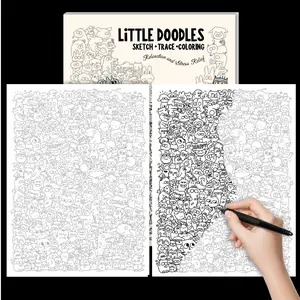 Control Pen Doodle Book, Focus Training Drawing Book, Kids' Art Activity Journal, Art Sketchbooks, Enhance Hand-Eye Coordination & Creativity