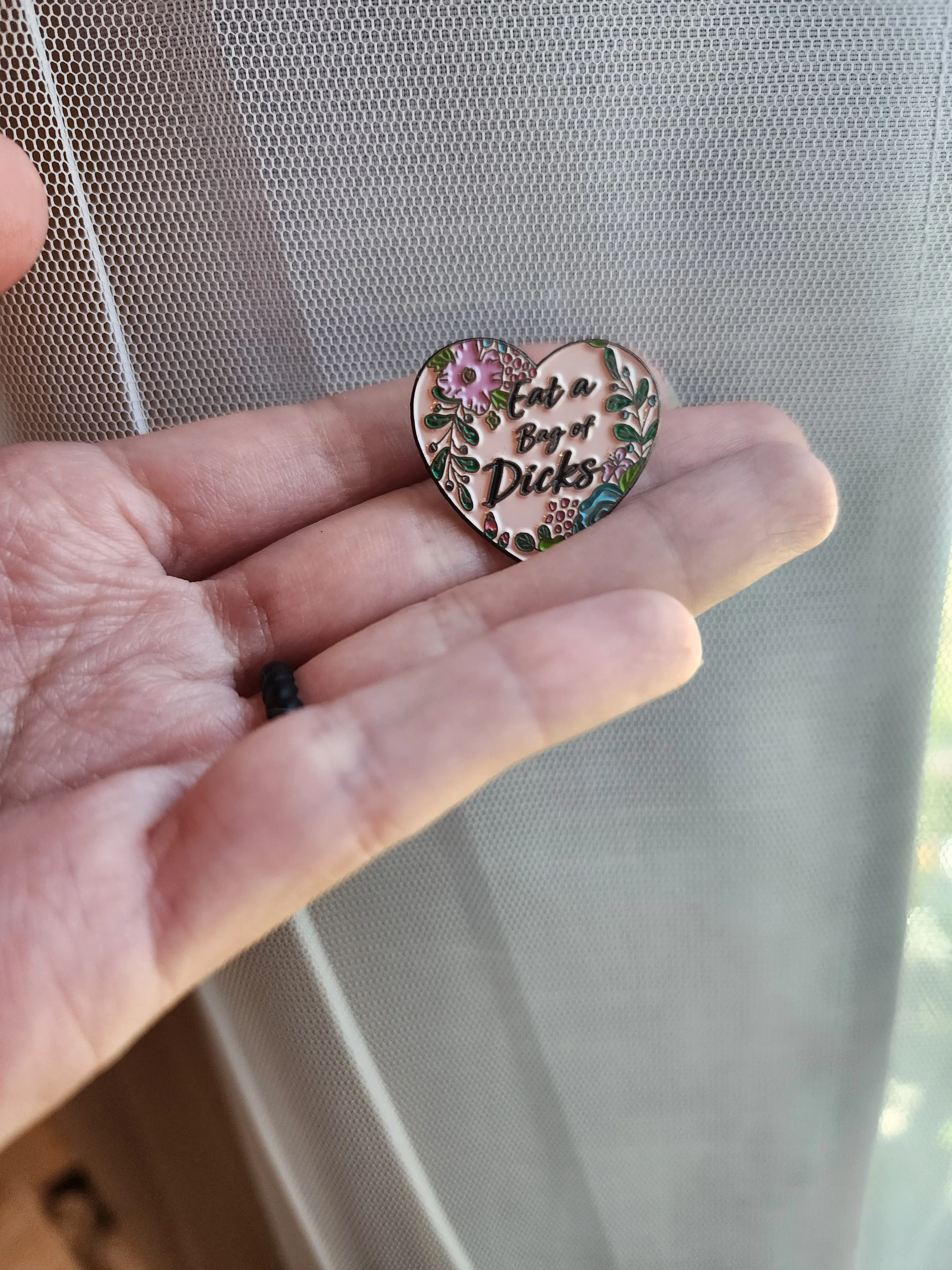 Eat a Bag of Dicks Enamel Pin-- Funny pin, gift for them, sarcastic pin, white elephant, gag gift
