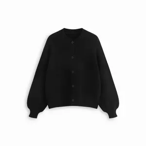 CiderKnit Round Neckline Button Oversized Cardigan Dealsforyou
