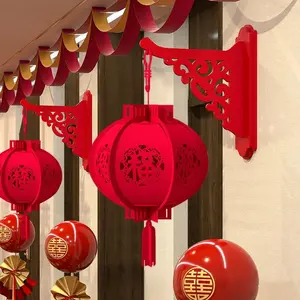 Chinese Wedding New Year Decoration 2026 Red Lantern Hanging Pendant Traditional Chinese Pendant Ornament Tet Decoration