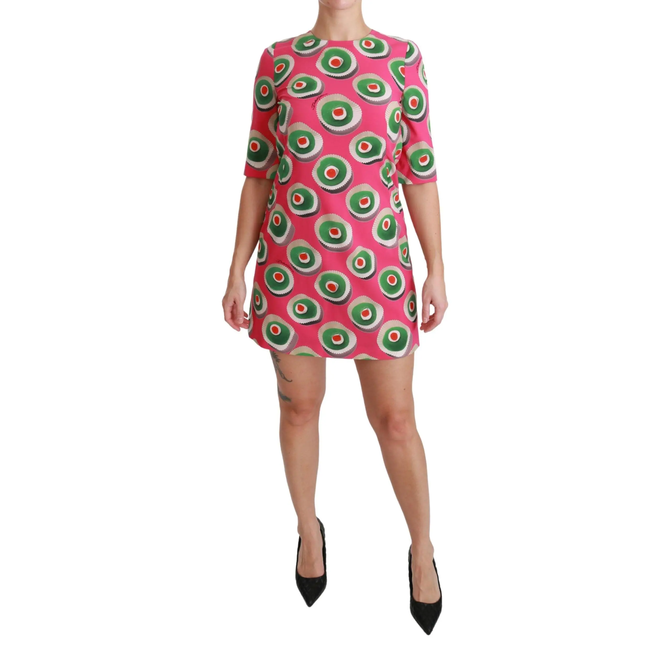 Pink Sicily Cupcake Shift Mini Dress