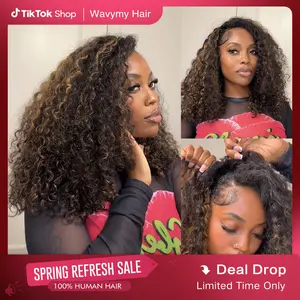 [3 IN 1 HALF WIG] Wavymy Water Wave Half Wig Seamless Flip Over Wig Beginner Friendly No Lace No Glue 100% Human Hair