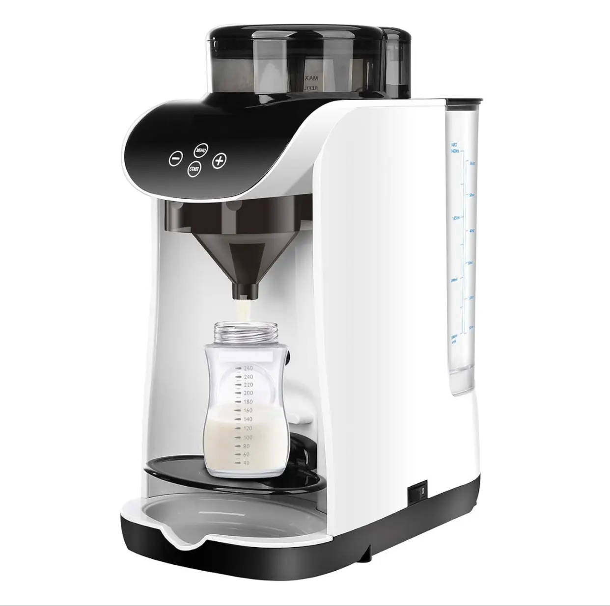 Automatic Formula Milk Dispenser - Electric Formula Mixer and Warmer Milking Machine for Baby - Instant Mixing Water & Powder Blending for All Bottle Types - Consistent Warm Temp