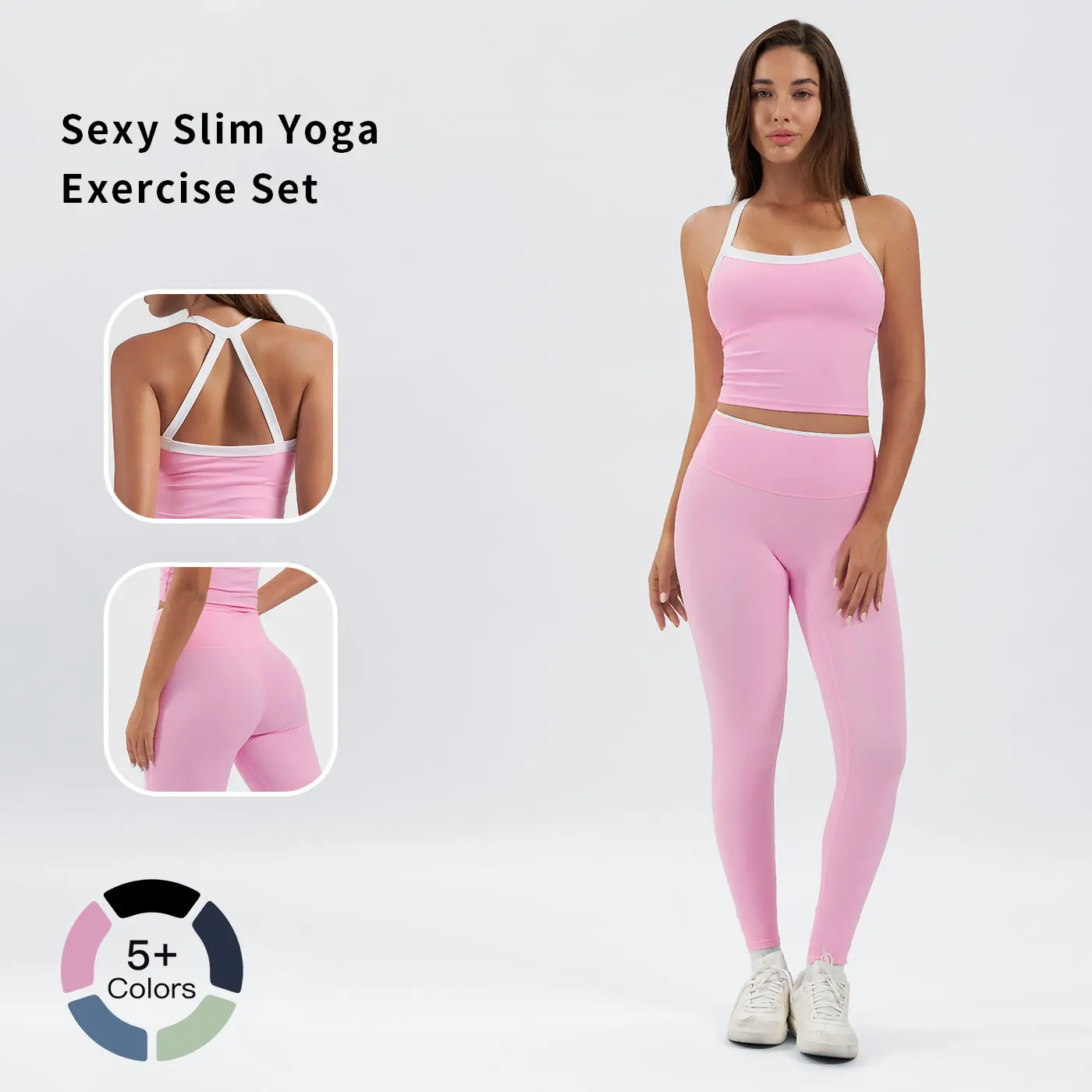 Tenwolf Women’s Color Block Print Top & High Waist Leggings Tracksuit Set, Casual Breathable Comfortable Sports Outfits for Yoga, Gym, Workouts, Running, Ladies Sportswear for All Seasons, Yoga Clothing, Yoga Gym Activewear Sweatsuit Sets