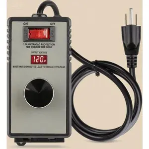 Variable Speed Motor Controller 15A 100V-120V with LED Display - Electronic Voltage Regulator for Power Tools, Overload Protection, Adjustable RPM for Smooth Operation, Durable & Safe Speed Control Device