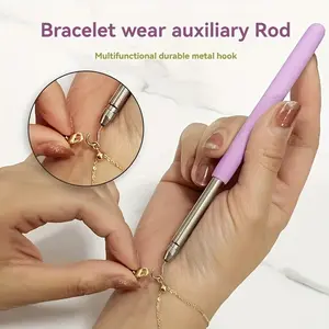 Stainless Steel Bracelet Clasp Assist Tool, Odorless and Battery-Free, Easy Jewelry and Necklace Closure Helper, Stylish Metal Accessory