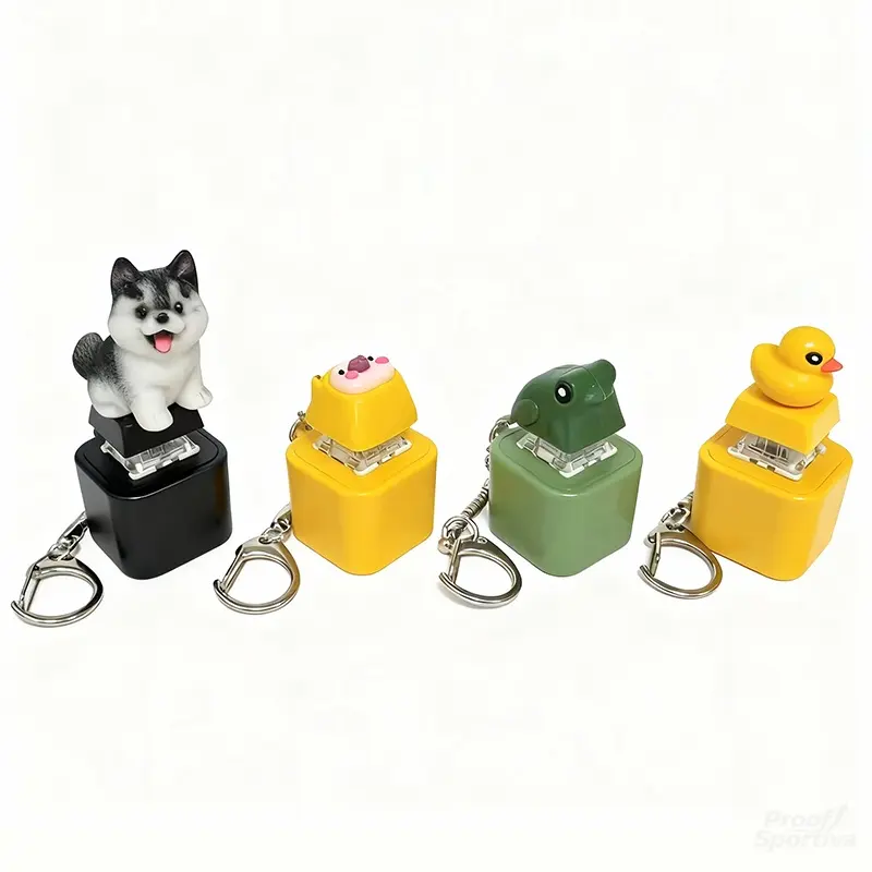 Realistic Sound Croaking Frog Keychain - Durable ABS Plastic Fidget Toy with Lights, Cute Keychain Accessory for Adults & Kids Party Favors, Focus & Relaxation