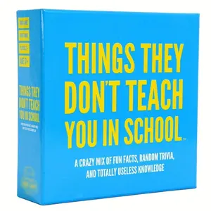 Things They Don't Teach You in School Knowledge Cards, Fun Board Game Party Card Set, Educational Social Icebreaker, Adult & Kids Universal, Card Games