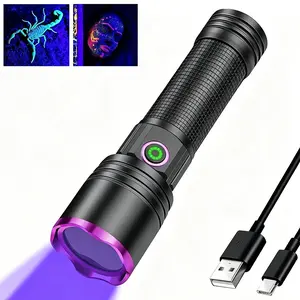 1PC UV Light Portable LED Flashlight 365nm, Black Light Ultraviolet Flashlights, for Resin Curing Fishing, Dry Glue, Fluorescent, Scorpion, Rockhounding, Pet Urine Detector