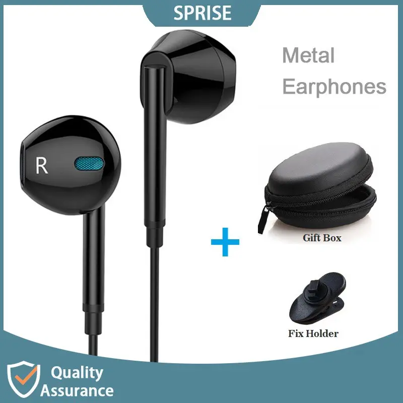 Sprise M15 Wired Earphones, 3.5mm Headphone Jack Earbuds with Mic, High Performance Earbuds, 6D Surround Bass, HiFi Sound Quality, Gaming & Sports Headphones, Audio