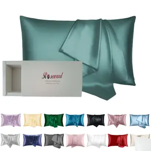 22 Momme 100% Pure Mulberry Silk Pillowcase, OEKO-TEX Certified, Hypoallergenic, Anti-Aging, Machine Washable, 1 Pack