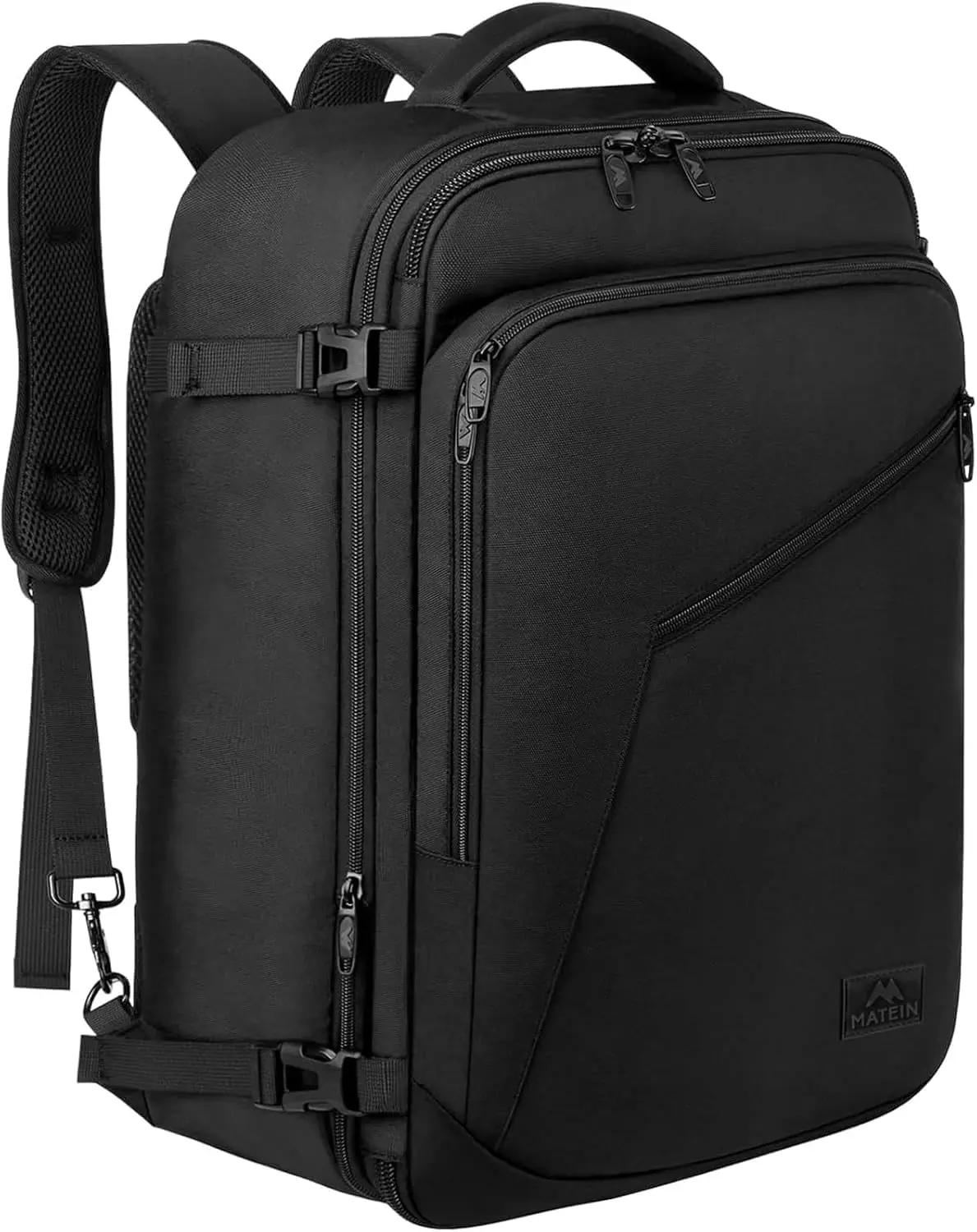 【Back To School】MATEIN Convertible Travel Duffle Backpack with USB Port & Side Handle, 40L Expandable Water-Resistant Polyester Weekender Bag, Flight-Approved Carry-On Luggage for Men & Women, Travel Duffle Bag Summer Sale, Waterproof Overnight Bag