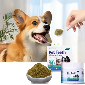 Dog Teeth Cleaning Powder, Dog Dental Powder and Cats Breath Freshener, Plaque Off Pet Tooth Cleaning lab co, Bad Breath & Tartar Remover for Dogs, Dog Teeth Cleaning with Enzymes- 60-Day Supply