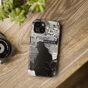 Black kendrick Photo cellphone cover,Slim Case Iphone & SS,phone case for 11-16,TPU Lining, Polycarbonate Shell, 2-Piece Design, Raised Edges, IP 11,12,13-16, Summer Case, Galaxy S21 & S24