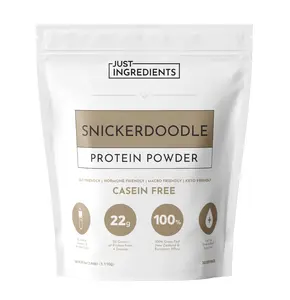 Just Ingredients Snickerdoodle Protein Powder 30 Servings - 100% Grass-Fed Whey, Plant Proteins, Cinnamon Vanilla, Casein Free