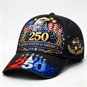 Men’s baseball cap, 250th anniversary patriotic Independence Day commemorative hat featuring a white bald eagle and fifty stripes design; lightweight and comfortable for all seasons; unisex; a collectible keepsake for April 2026 Independence Day celebrati