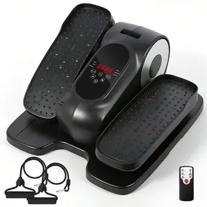 Under Desk Elliptical Machine, Electric Seated Pedal Exerciser, Mini Elliptical Leg Exerciser with Remoter, 12 Level Speeds, Forward & Reverse Direction, Manual & Auto Mode for Home Office