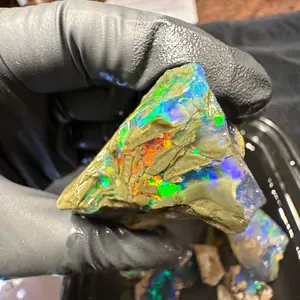Ethiopian water Opal Specimen with matrix and rainbow play of color or “fire”