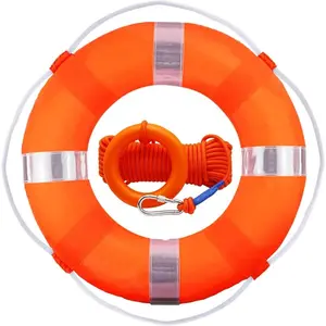 Preserver RingLife   buoy Set 20Inch Life  and Water Floating Lifesaving Rope 98.4FT,Swim Foam Buoy,Swimming Pool Safety Throwing Ring with Perimeter Rope,Throwable Flotation Device