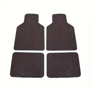 Car Interior Accessories 4-Piece Universal Floor Mat Set, Premium Durable Vehicle Accessory, Waterproof All-Weather Protection, Full Coverage Front & Back, Easy Installation, Fits Most Cars/SUVs/Trucks