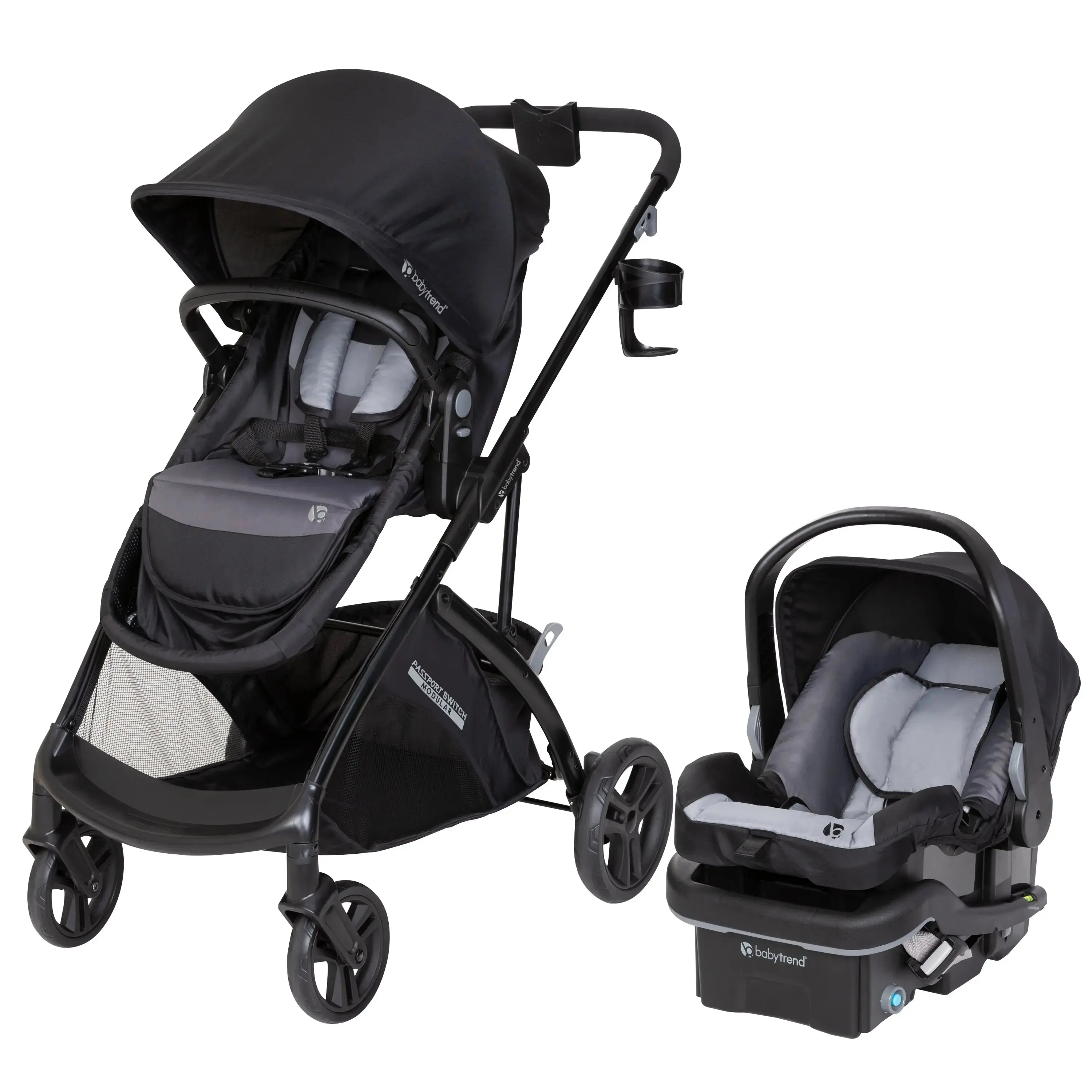 Baby Trend® Passport® Switch 6-in-1 Modular Travel System w/ EZ-Lift™ PLUS Infant Car Seat & Base Baby Trend® Passport® Switch 6-in-1 Modular Travel System w/ EZ-Lift™ PLUS Infant Car Seat & Base