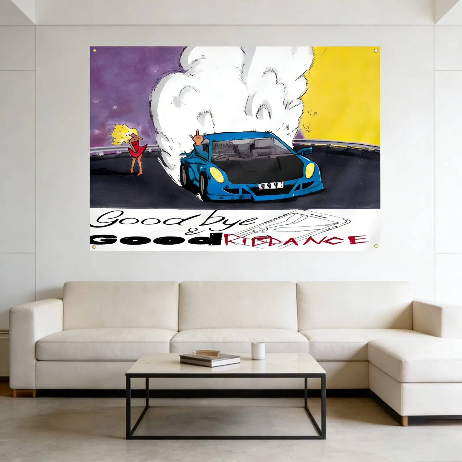 Rapper 3x5Ft Flag Goodbye and Good Riddance Funny Wall Hanging