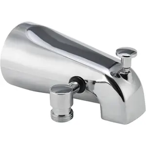 Upgrade Copper Internal Fittings Tub Spout with Diverter Chrome Bathtub Faucet with Shower Diverter