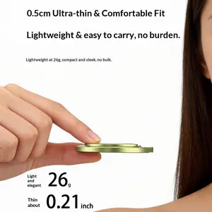 New 0.21 inch Ultra-Thin Magsafe Magnetic Phone Holder 2-in-1 Ring Holder, 360 ° Inpolar Rotation, Aluminum alloy magnetic Phone Holder, Lightweight and easy to use, Double Ring +Magnetic Attraction, fits any case and phones