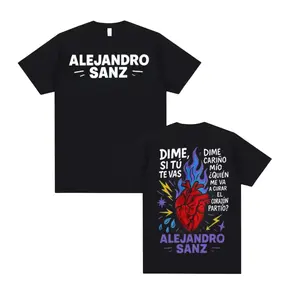 Alejandro Sanz Heartbreak Lyrics Graphic T-Shirt, Romantic Spanish Song Shirt, Gift for Fans, Shirt For Men Women