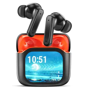 Wireless Touchscreen Earbuds with Smart Touch Screen Case Support 162 Languages No Subscription- True Wireless Bluetooth ANC Active Noise Cancelling Earbuds - BlueTooth Earphones for Android In Ear Headphones