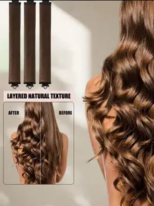 3pcs Hair Rollers Set, Satin Heatless Curling Set, High Resilience Rubber Filling, Soft Durable, Hair Styling Tools, Heatless Styling Kit, Heatless Hair Curler