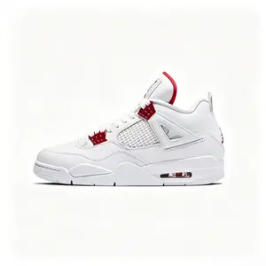 Viral White Red Retro Sneakers 2026 | Unisex High Top Fashion Basketball Style Shoes | Breathable Mesh Upper Cushion Midsole | Non Slip Durable Streetwear Footwear for Men Women | Classic Color Block Casual Athletic Shoes  sport basketball