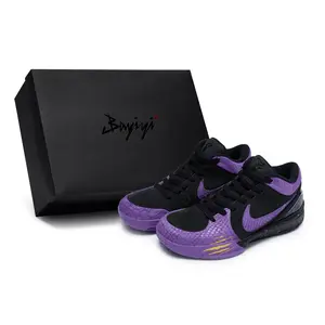 Nike Zoom Kobe 4 Custom Low-Top Basketball Shoes with Hand-Painted Dragon Scale and Splatter Design for Men and Women Trending Shoes, House White Official Shoes to Get / Maison Mihara