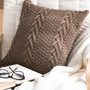 Knitted Cozy Home Decoration Throw Pillow (With or Without Insert)
