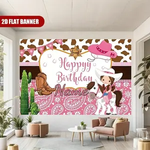 A Personalized Custom Backdrop for Birthdays Featuring a Unique Name, Versatile for Party Wall Decoration And Home Decor, Suitable for Various Occasions, And Does Not Require Electricity