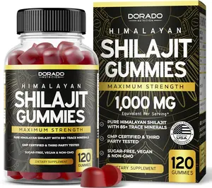 Shilajit Gummies For Men & Women 1000mg (High Potency Gold Grade with 85+ Trace Minerals with Fulvic Acid) - Energy & Immunity Support - Third Party Tested, Non GMO, Vegan & Made in USA (120 Gummies)