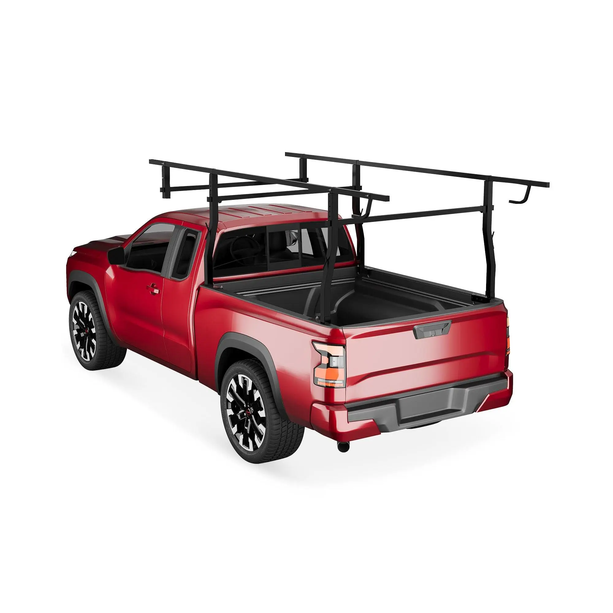 GARVEE Global Steel Over-Cab Pickup Roof Ladder Rack - Car Accessory, Vehicle Cargo Carrier, 1000 lbs Capacity, 49"-65" Adjustable, Heavy Duty, No Drilling, Easy Secure Install for Ladders, Contractors