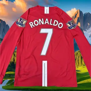 07 08 Long Sleeve Jersey CR7 Ronaldo Red FanHomeVintage Jersey