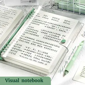 B5 size transparent notebook with detachable spiral binding, simple and distraction-free design for efficient note-taking, planning and learning, convenient for daily study, for students and professionals.