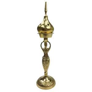 9" Goddess Brass Incense Burner – Elegant Altar Tool for Cone & Resin Rituals