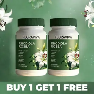 [BUY 1 GET 1 FREE] 2 PACK of Rhodiola Rosea Extract for Stress, Energy & Focus - Natural Adaptogen [500mg]