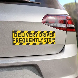 Attention-Grabbing Delivery Driver Car Magnets | Caution Sign Decor for Safety, Road Awareness, Gifts for Truckers & Delivery Enthusiasts