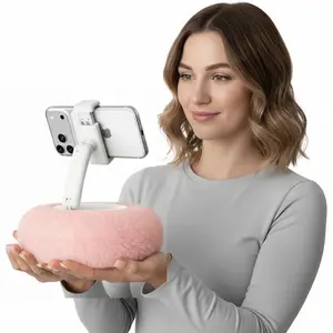 Winter Plush Phone Stand Foldable Rotatable Car Sofa Bed Lazy Holder for Phone Tablet Viewing Cozy Autumn Phone Mount Holder Cellphone Holder Adjustable Foldable Holder Smartphone Holder Stand