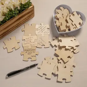 Blank Wood Puzzle Pieces - 50 Pc.