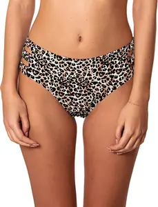 Women's Strappy Bikini Bottom Full Coverage Swim Briefs
