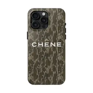 Chene Bottomland Camo Phone Case, Glossy Cases, Hunting Style, Ideal Gift, Camouflage Phone Accessories for iPhone X XS XR 11 12 13 14 15 16 17 Pro Promax