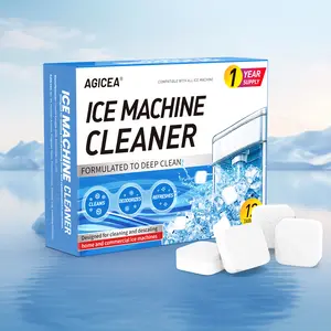 AGICEA Ice Maker Cleaning Tablets (12-Pack) | Practical cleaning tablets that remove limescale and odors; gentle on stainless steel; suitable for both countertop and commercial ice makers.