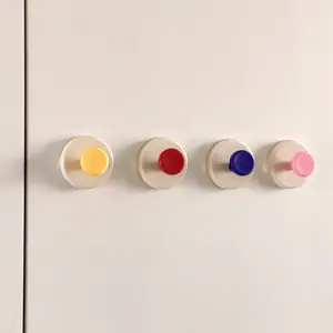 4 Pcs Dopamine Color Suction Hooks Heavy Duty No Drill Wall Hooks for Entryway Door Rear Key Backpack Hat Storage Adhesive Hooks Perfect Wall Organizer Solution for Shelving and Easy Organization Wall Mounted Storage
