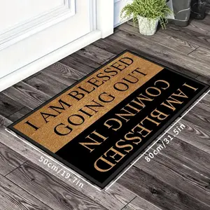 Letter Pattern Door Mat, Absorbent Porch Rug, Home Living Room Bedroom Decor Carpet, Top Recommendation, home decorative rugs, 1 Piece