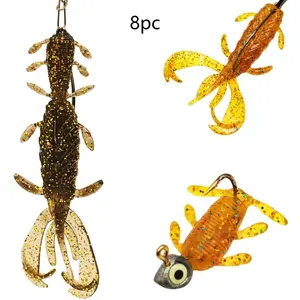 8 Piece Shrimp Shape Soft Bait, 2.76 Inch Floating Material, Multi-Functional Use, Suitable for Lure Fishing, Bass Pro Shops